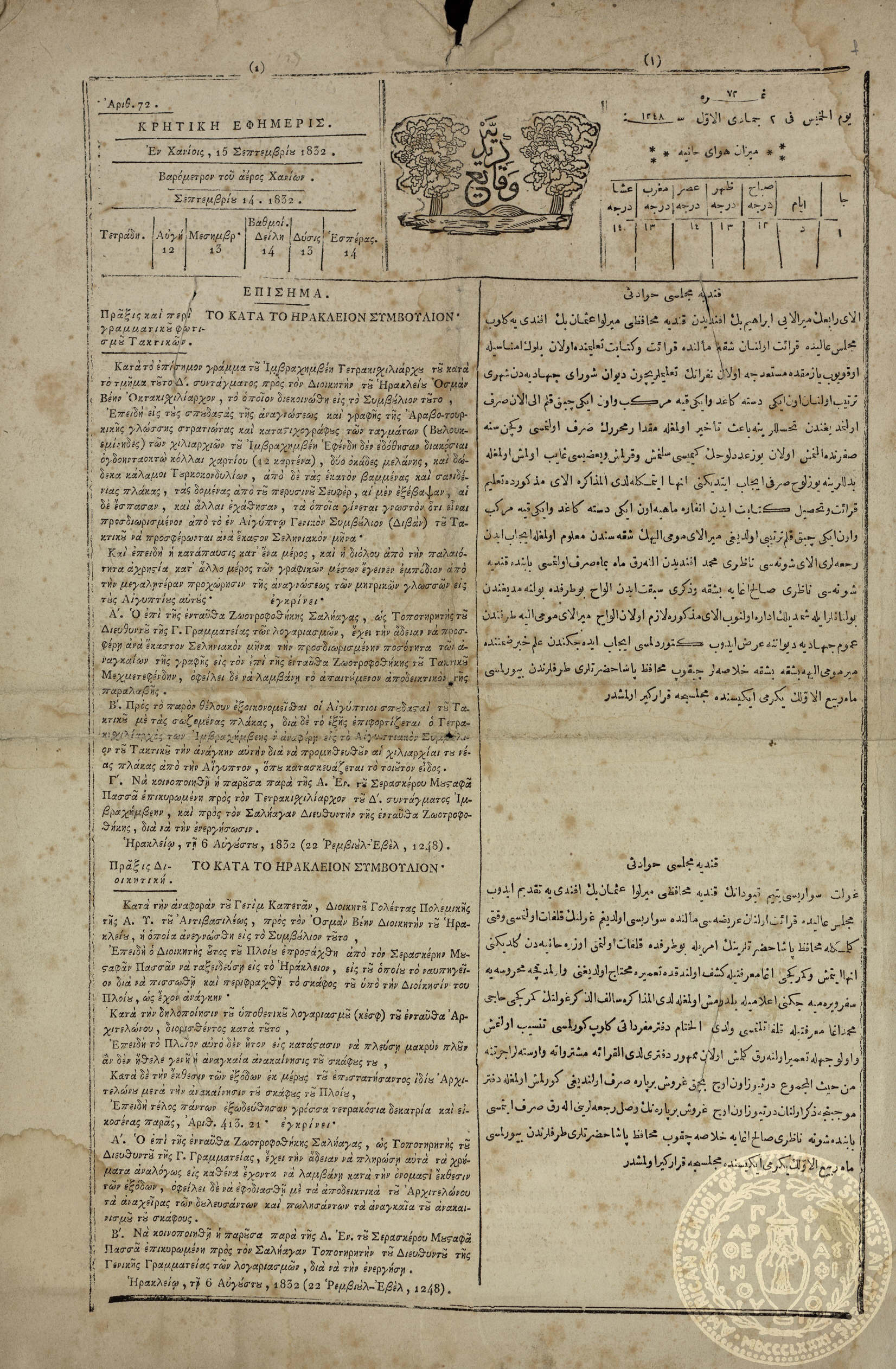 Κρητική εφημερίς.